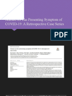 Seizure As The Presenting Symptom of COVID-19