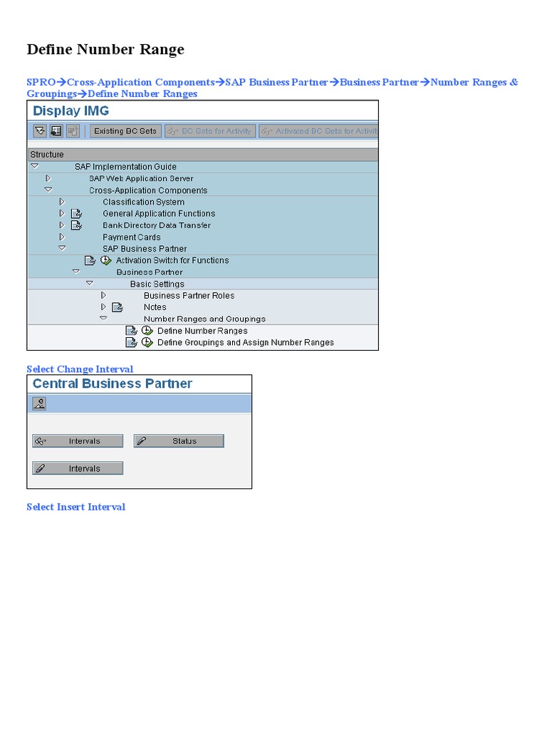 Define SAP Business Partner Number Ranges | PDF | Finance & Money ...
