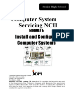 Computer System Servicing NCII: Install and Configure Computer Systems