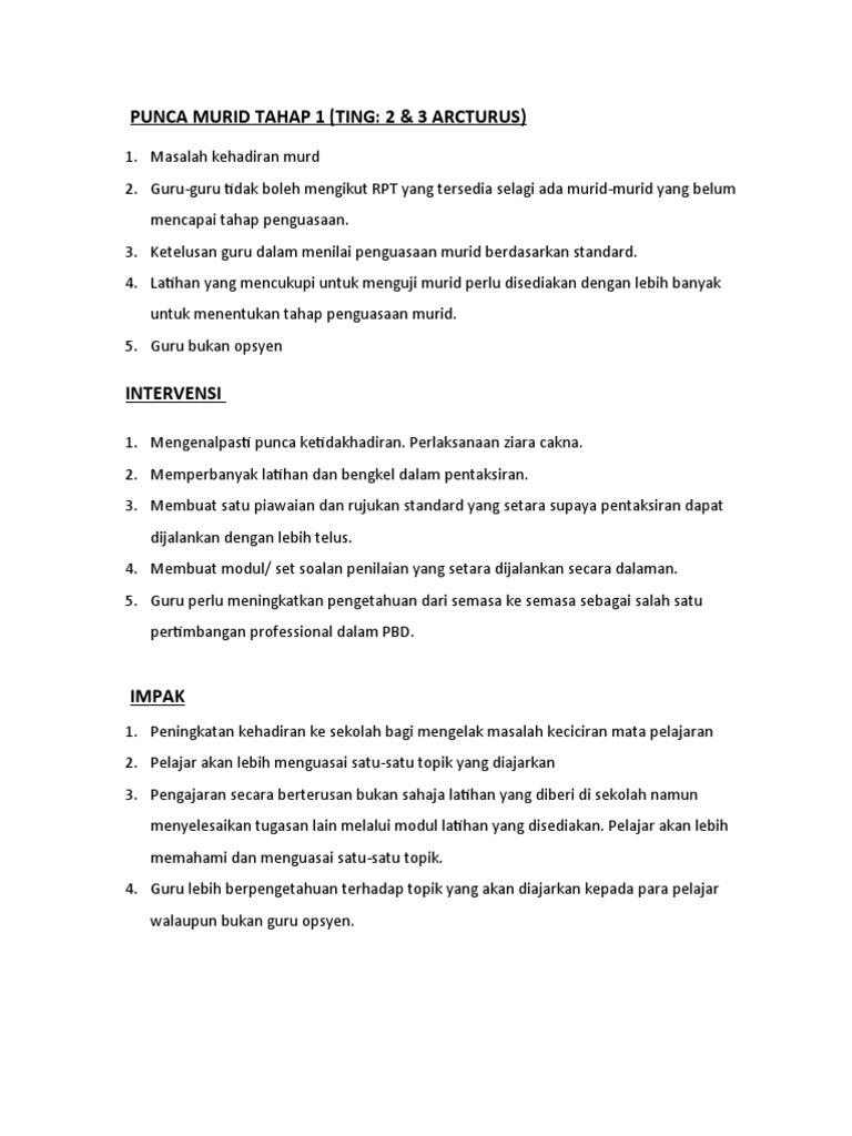 Isu Pbd Dan Intervensi Pdf