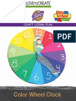 Printable Color Wheel Clock Image PDF