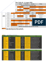 Time Table (10 - 14 August 2020) : Class Time Monday Tuesday Wednesday Thursday Friday Morning Devotion (ZOOM: MR Alex)