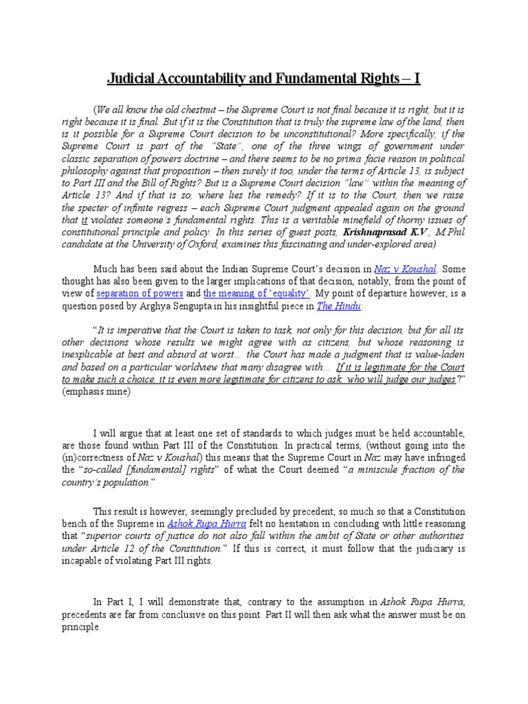 ARTICLE 13Judicial Accountability and Fundamental Rights PDF