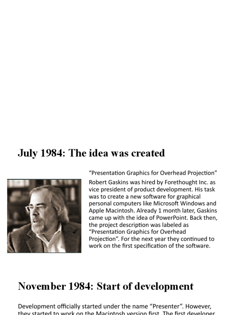History of PowerPoint Development | PDF | Microsoft Power Point | Ios