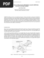 Using Wind Tunnel Tests To Study Pressure Distributions Around A Bluff Body: The Case of A Circular Cylinder