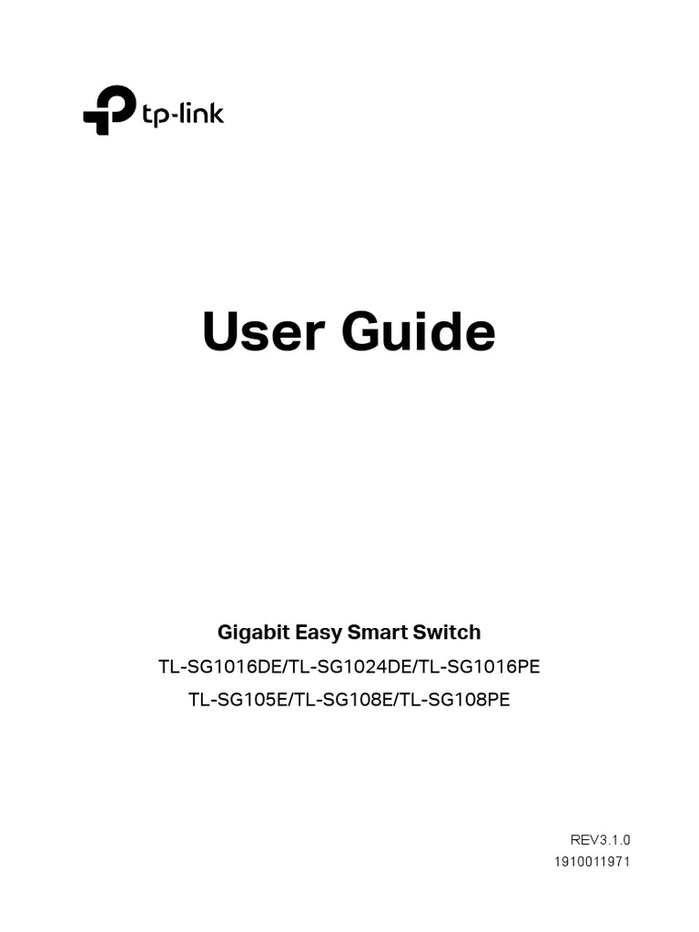 User Guide: Gigabit Easy Smart Switch | PDF | Ip Address | Network Switch