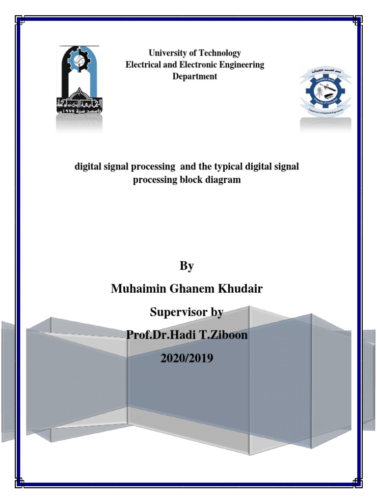 The Typical Digital Signal Processing Block Diagram PDF Digital