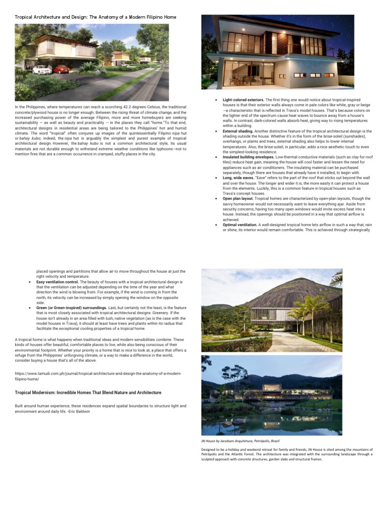 Modern Tropical Architecture in the Philippines | PDF | Roof | Window