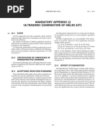 Mandatory Appendix 12 Ultrasonic Examination of Welds (Ut) : 12-1 SCOPE