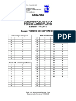 Coseac 2015 Uff Tecnico em Edificacoes Gabarito PDF