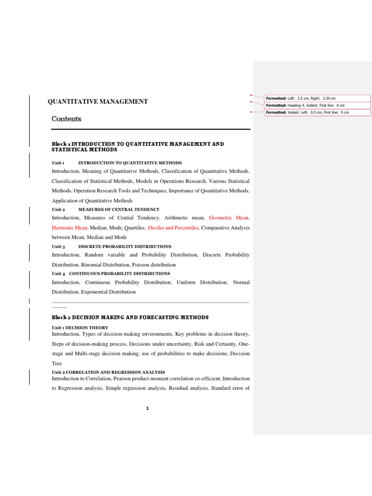 Quantitative Management Techniques Guide | PDF | Correlation And ...
