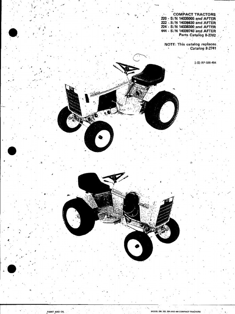 Case Garden Tractors Case 444 446 448 Service Manual