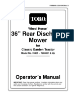 Toro WheelHorse 36 Inch Rear Discharge Mower Owners Manual