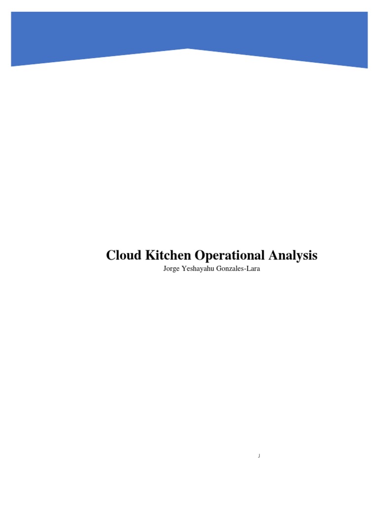 Cloud Kitchen Project Proposal