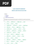 CBSE Class 10 Chemistry Worksheet - Chemical Reactions and Equations PDF