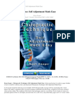 Chiropractic Technique Self Adjustment Made Easy PDF
