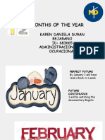 Months of The Year: Karen Daniela Duran Bejarano ID: 683665 Administracion Salud Ocupacional