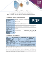 Guía de Actividades y Rúbrica de Evaluación - Fase 3 Análisis de Caso Descrito en El Escenario Planteado