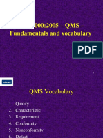 ISO 9000:2005 - QMS - Fundamentals and Vocabulary