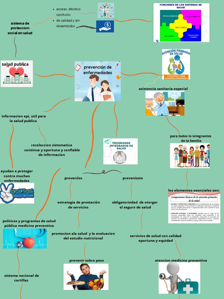 Mapa Mental de Salud Pública y Prevención | PDF | Salud pública | Medicina