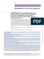 ESHRE Guideline Recurrent Pregnancy Loss