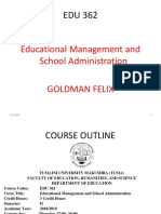 Educational Management and School Administration: An Overview