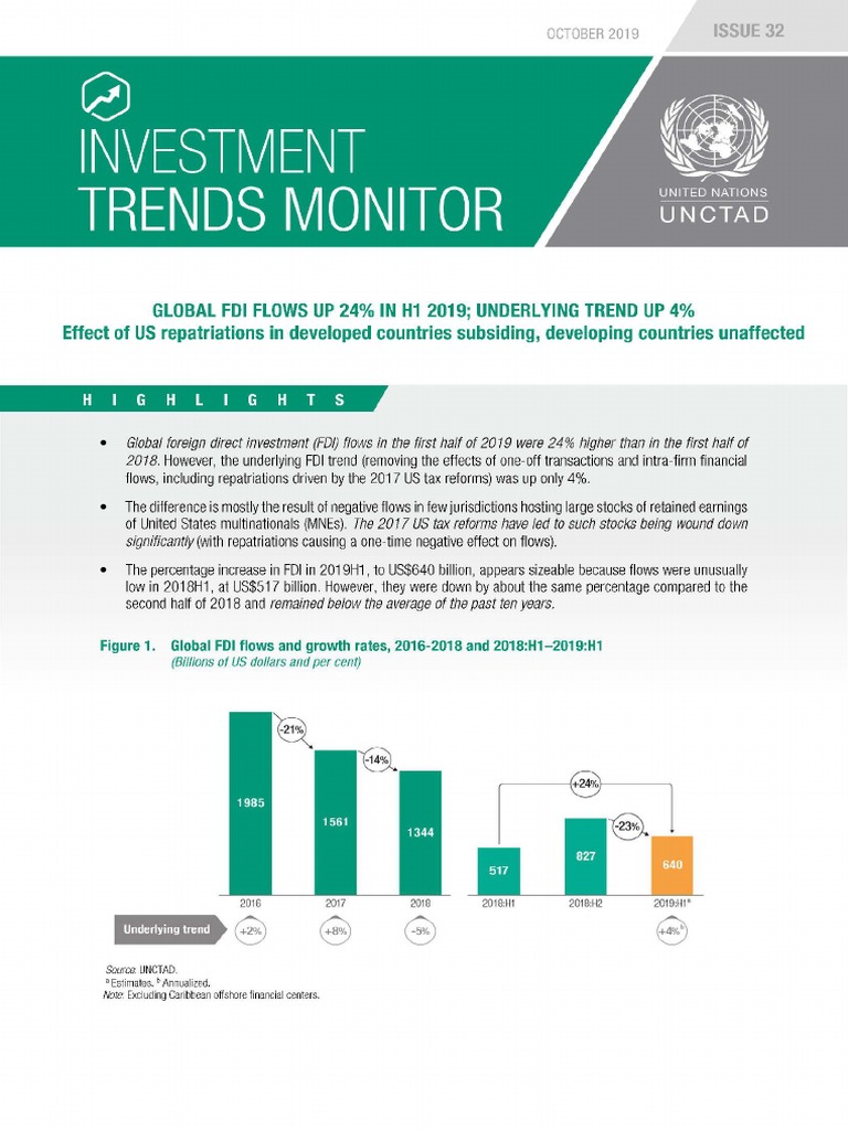 Global Investment Trend Monitor N.32 Final | PDF | Foreign Direct ...