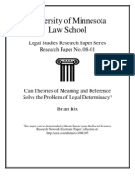 can theories of meaning and reference solve the problem of legal determinacy¡ Bix