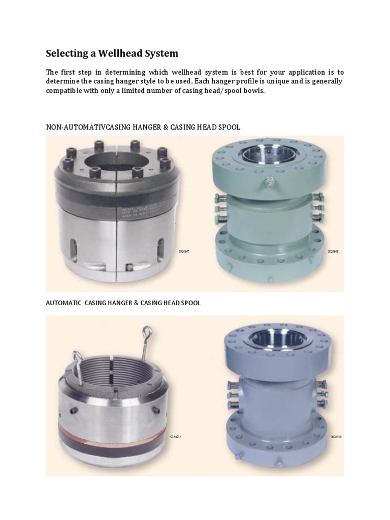 Wellhead System Selection Guide | PDF | Casing (Borehole) | Pipe (Fluid ...