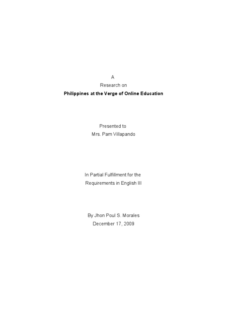 Philippines Online Education Research | PDF | Educational Technology ...