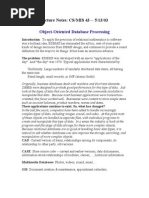 Object-Oriented Database Processing: Lecture Notes: CS/MIS 43 - 5/13/03