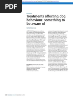 Treatments affecting dog behavior