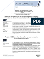 Análisis de Ensayos de ILSS de Probetas de Material Compuesto Reforzadas Con Fibra Continua Producidas Mediante Impresión 3D