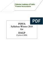 Pipfa Syllabus-Winter 2018 For Dagp: (Updated 2020)