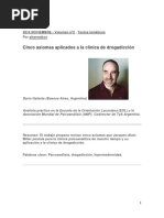 Cinco Axiomas Aplicados A La Clínica de La Drogadicción-Galante, D.