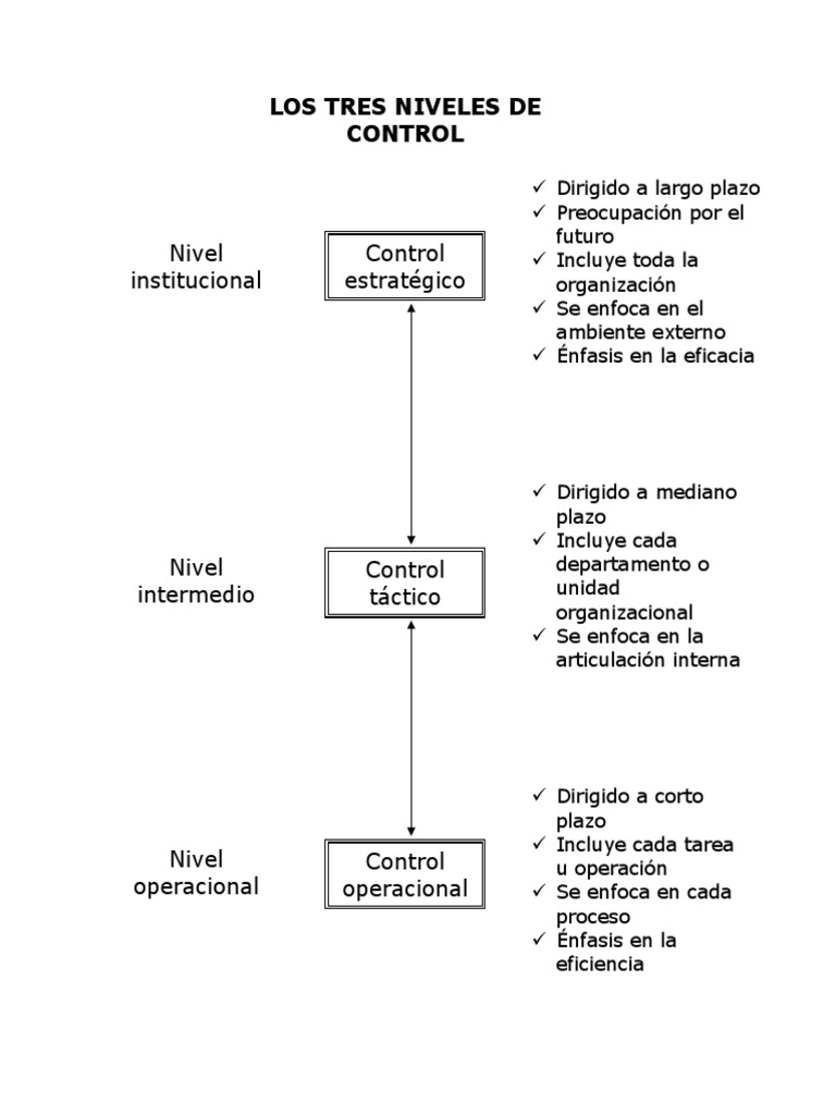 Tres Niveles de Control Organizacional | PDF | Crecimiento personal y ...