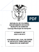 Acuerdo-003-Julio-10-De-2015 ESTATUTO DE RENTA SAMPUES PDF