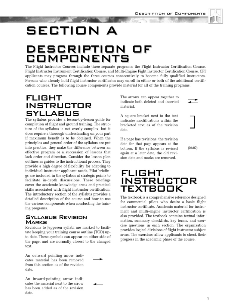 Flight Instructor Certification Components | PDF | Flight Instructor ...