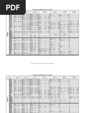time table