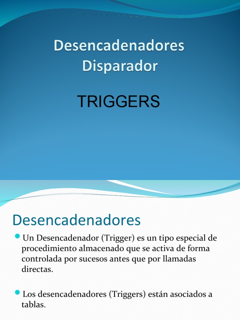 Guía sobre Desencadenadores en SQL | PDF | Datos de computadora ...