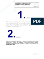 PNT-SST-PDT-015 Procedimiento de Selección y Contratacion Del Personal