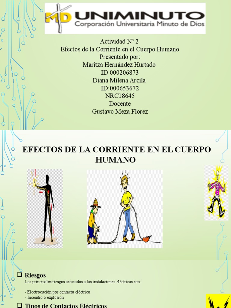 Efectos de La Corriente en El Cuerpo Humano Actividad 2 | PDF