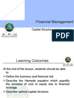 Topic 7 Capital Structure and Leverage