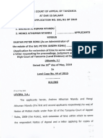 Ruling. Andrew Ntandu  vs Dustan Rima, Civil Appl No. 551.1 of 2019 CAT-Dsm. Extension of time to serve Notice Appeal & Letter Requesting  Proceedings