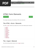 HTML Form Elements