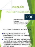 Valoración postoperatoria en  o menos