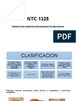 Presentación Productos Cárnicos NTC 1325 Clasificación