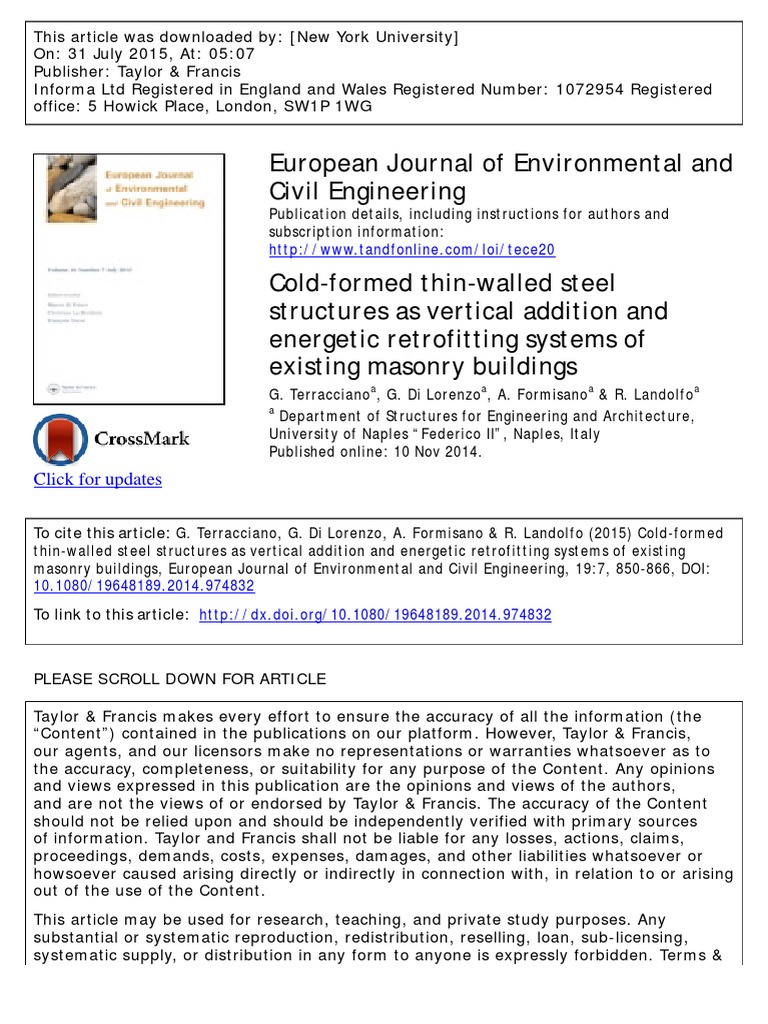 European Journal of Environmental and Civil Engineering: Click For ...