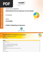 U2. Marketing de Relaciones - Actividades PDF