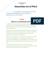 Ser Adolescentes en El Perú Dia 1